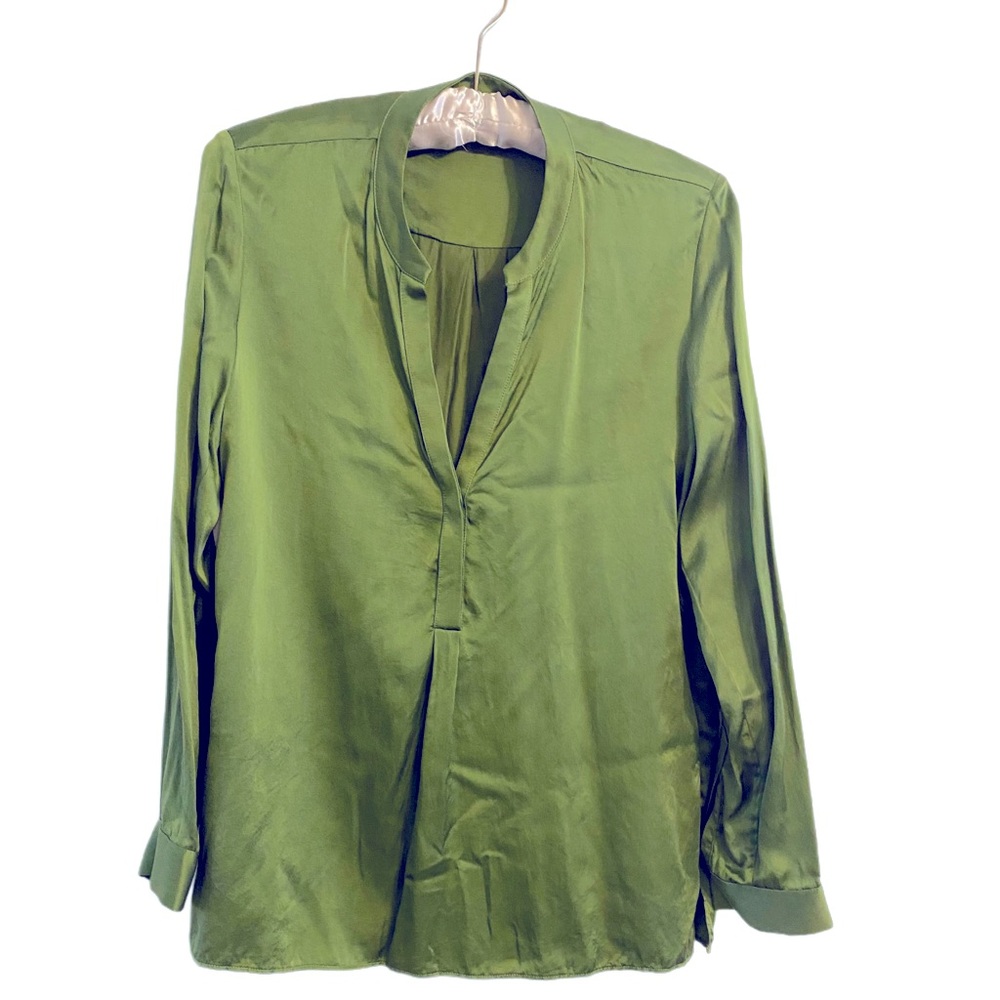 Green Silk Blouse